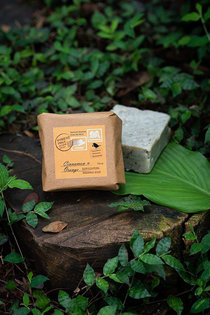 Forest Post Cinnamon Orange with Coffee beeswax soap bar