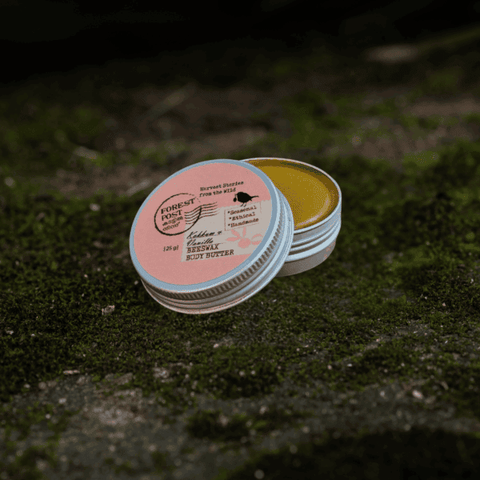 Forest Post Vanilla Kokkum Body Butter tin, front of pack