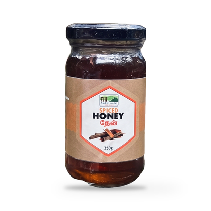 Kotagiri Cinnamon Honey jar on a plain white studio background