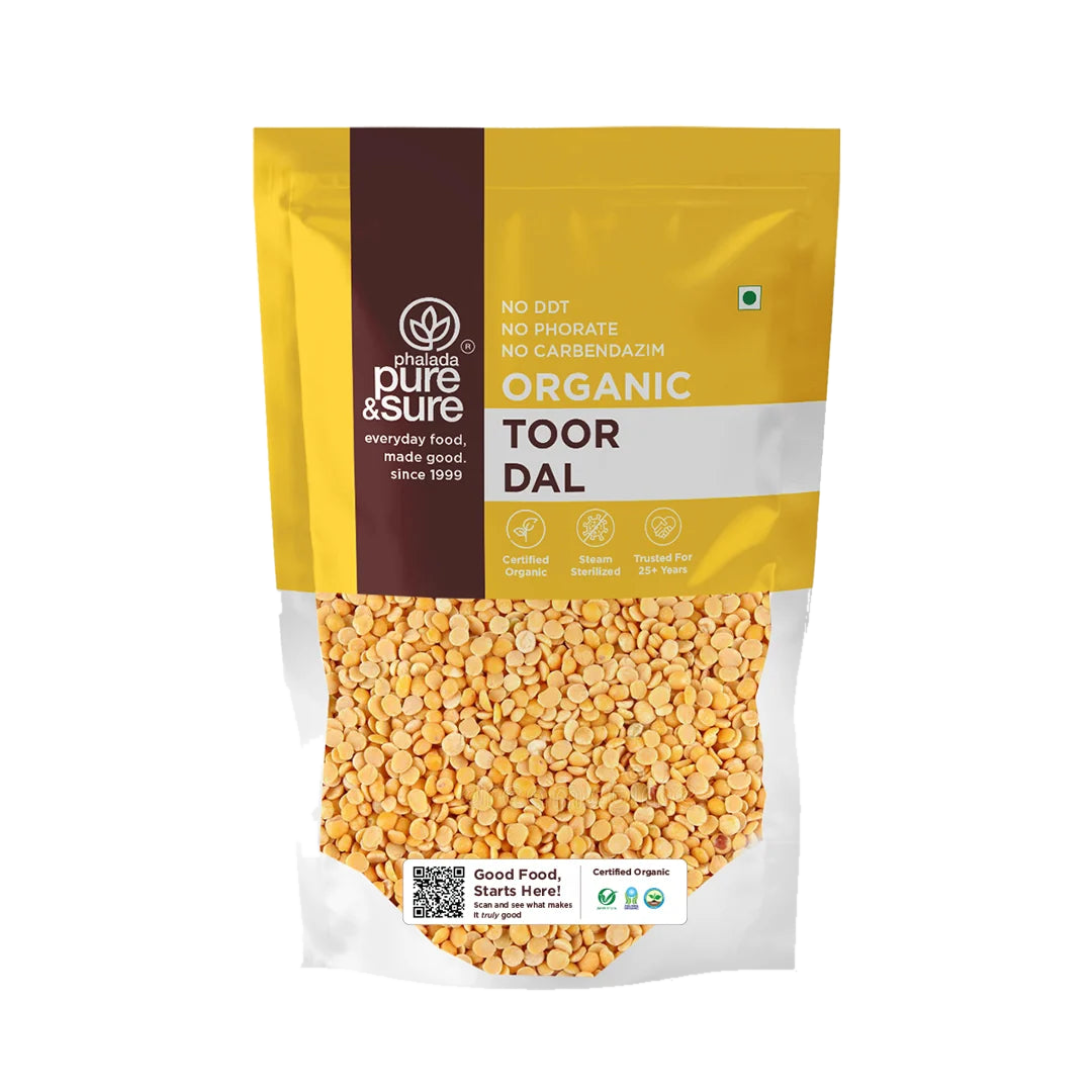 Pure & Sure Organic Toor Dal pack, front