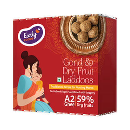 Gond & Dry Fruits A2 Ghee Laddoo by Early Foods, front of pack