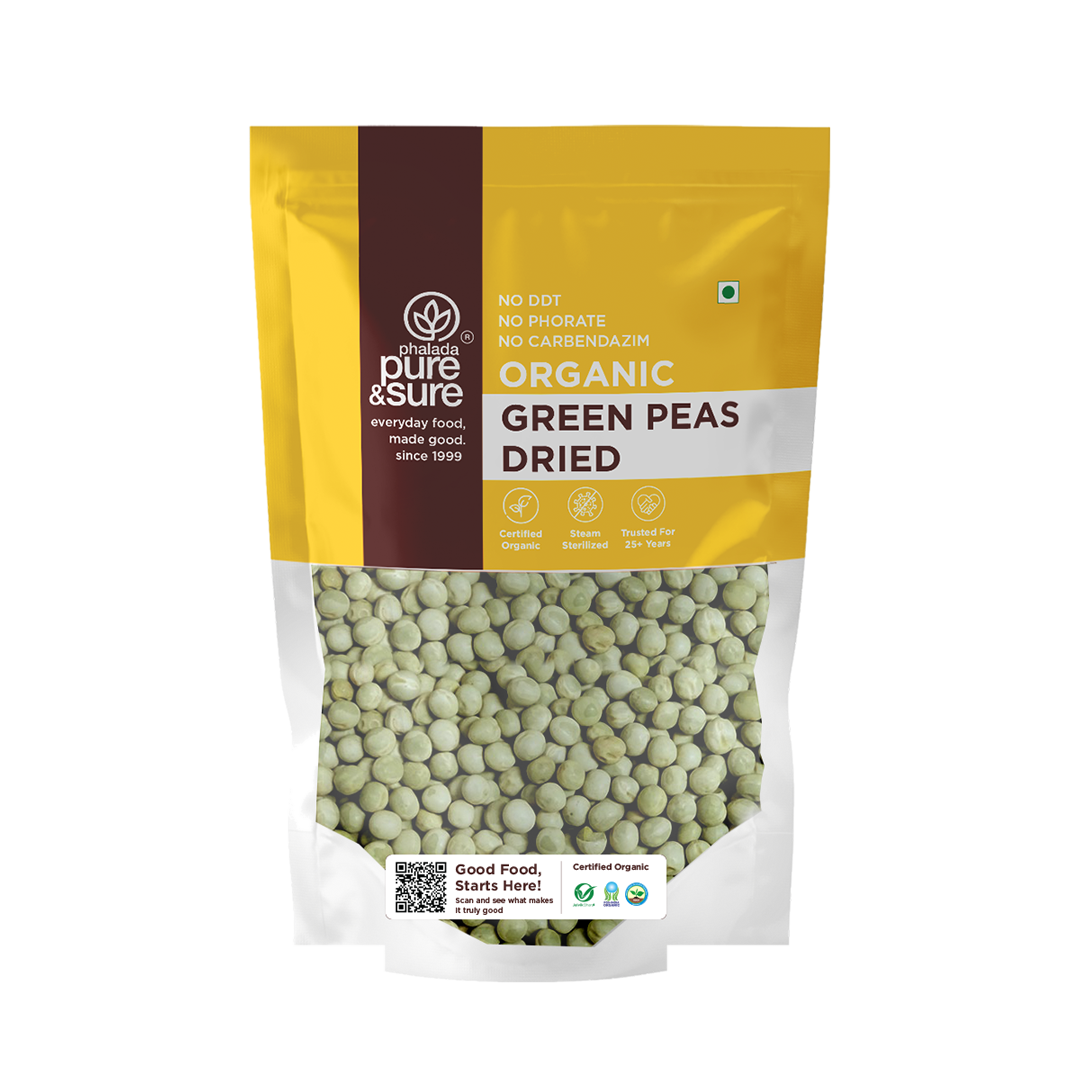 Pure & Sure Organic Green Peas Dried 500 g pack