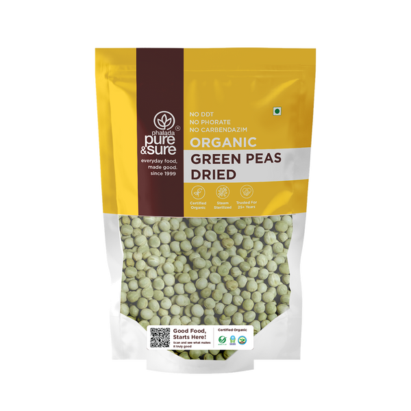 Pure & Sure Organic Green Peas Dried 500 g pack