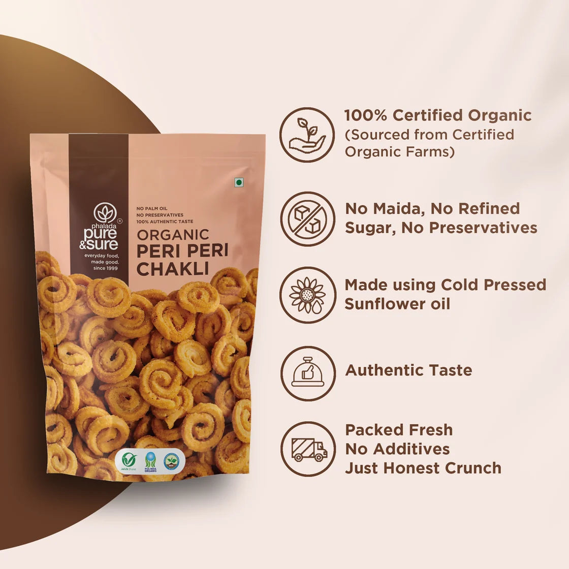 purepicked peri peri chakli information graphic on the rice flour and urad dal dough