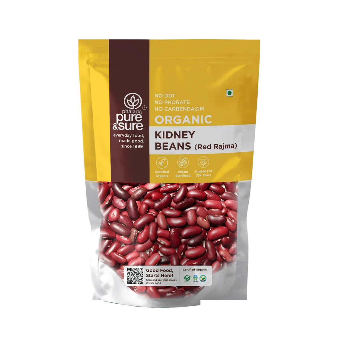 Pure & Sure Organic Kidney Beans (Red Rajma) 500 g pack