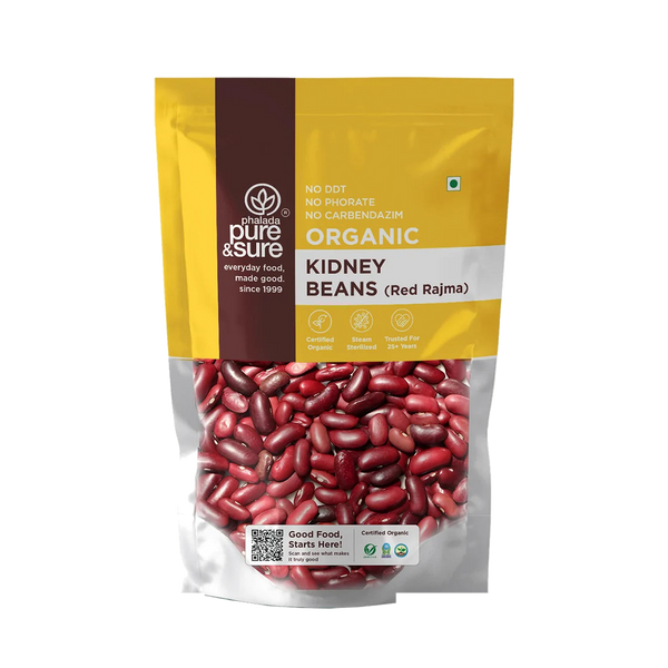 Pure & Sure Organic Kidney Beans (Red Rajma) 500 g pack