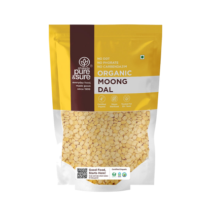 Pure & Sure Organic Moong Dal (dhuli) 500 g pack