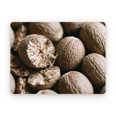 Whole nutmeg, close up