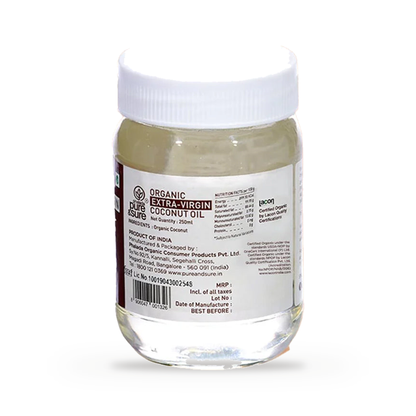 Back of pack, Virgin Coconut Oil 250ml