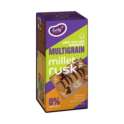Multigrain Millet Rusk by Early Foods, front of pack