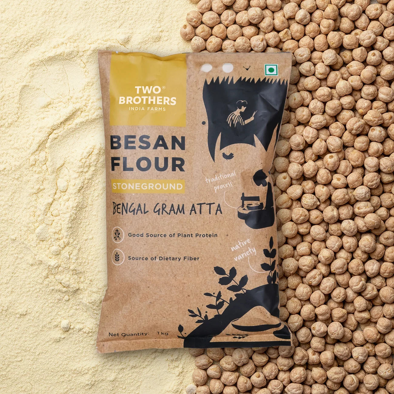 Besan Flour (Gram Flour), Stoneground