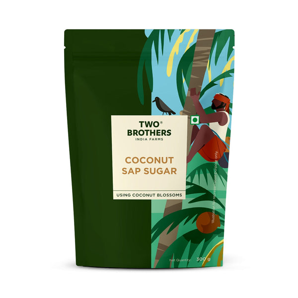 Two Brothers Organic Farms Coconut Sap Sugar 300 g pack, front of pack