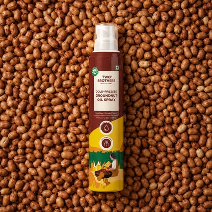 Groundnut Oil Spray with its single ingredient, groundnuts