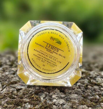 Aadhimalai Beeswax Lip Balm, lemon, front of pack