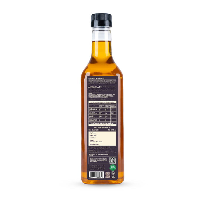 purepicked cold-pressed black mustard oil listing graphic on glyphosate-free sourcing