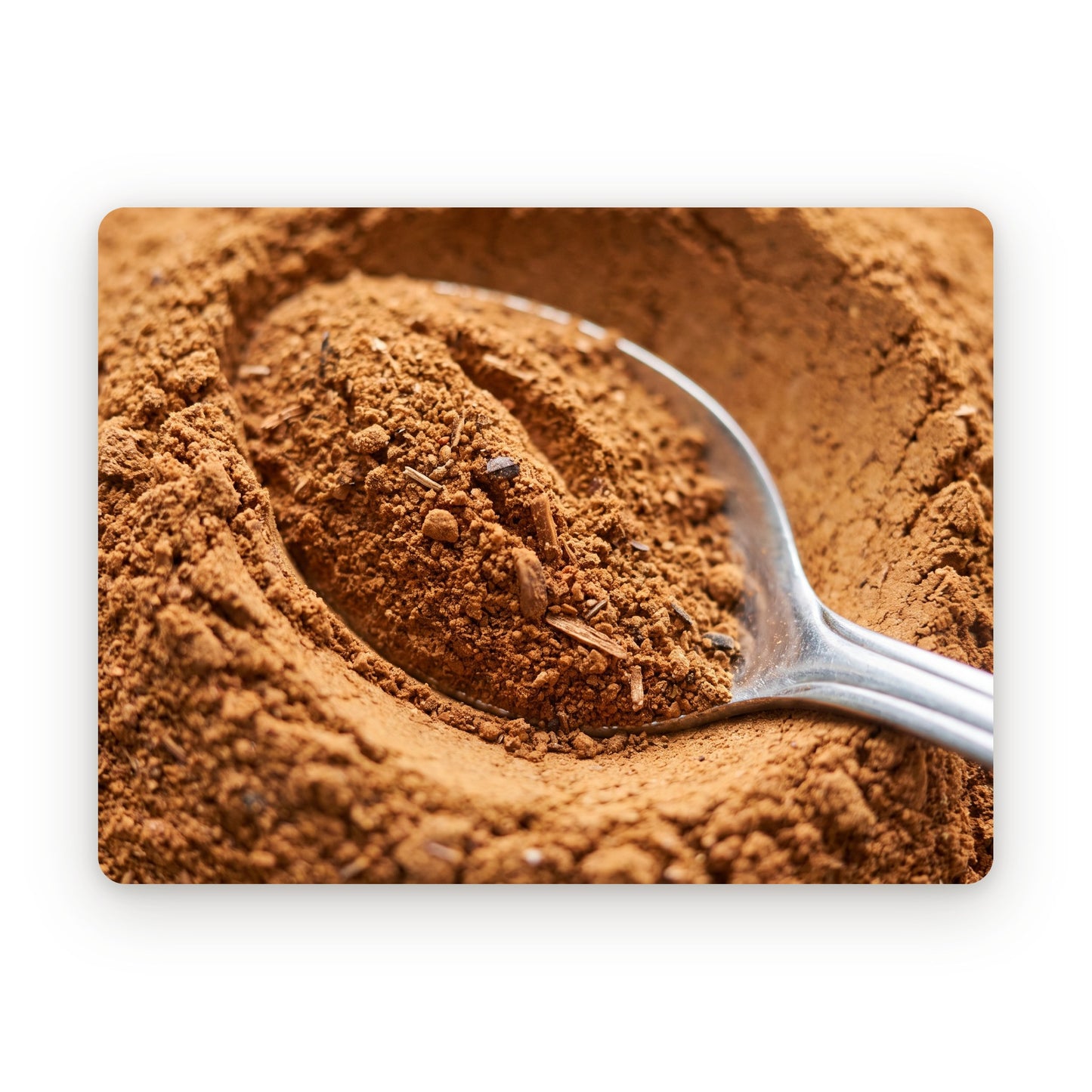 Ground cinnamon, close up