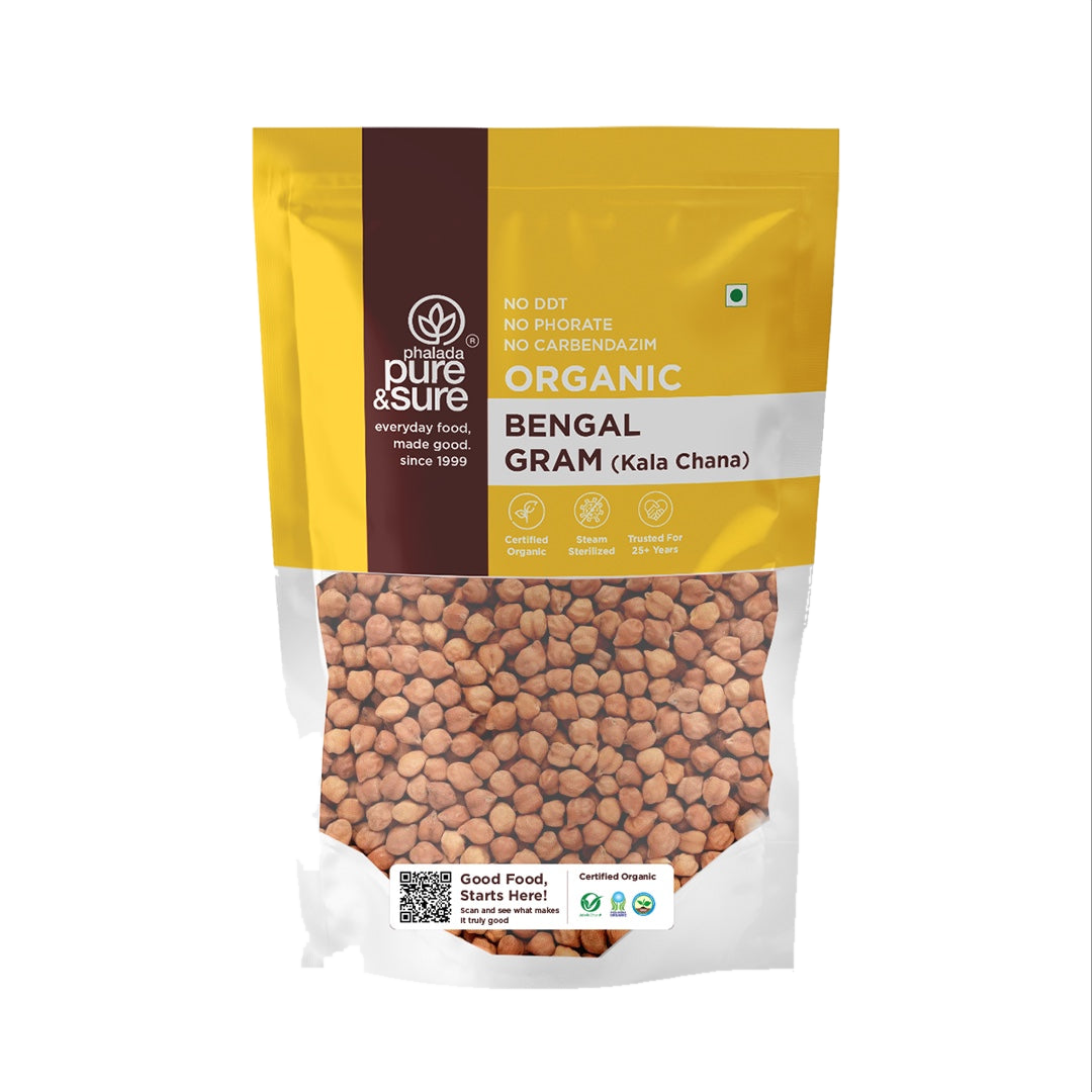 Pure & Sure Organic Kala Chana pack, front