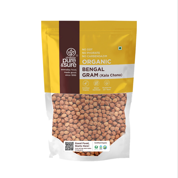 Pure & Sure Organic Kala Chana pack, front