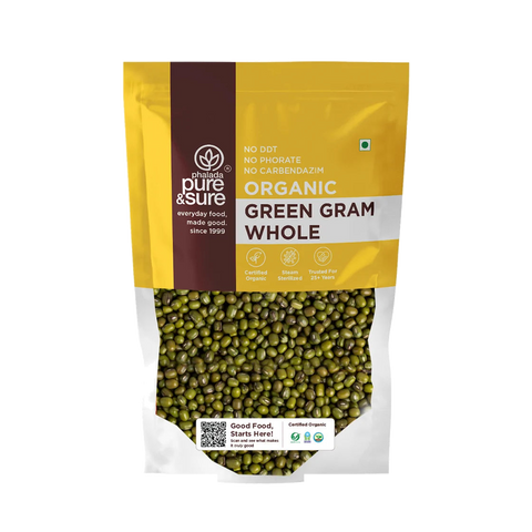 Pure & Sure Organic Green Gram Whole 500 g pack