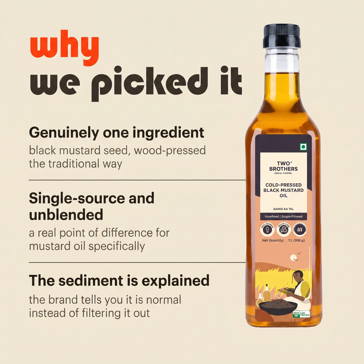 Why Purepicked chose this black mustard oil