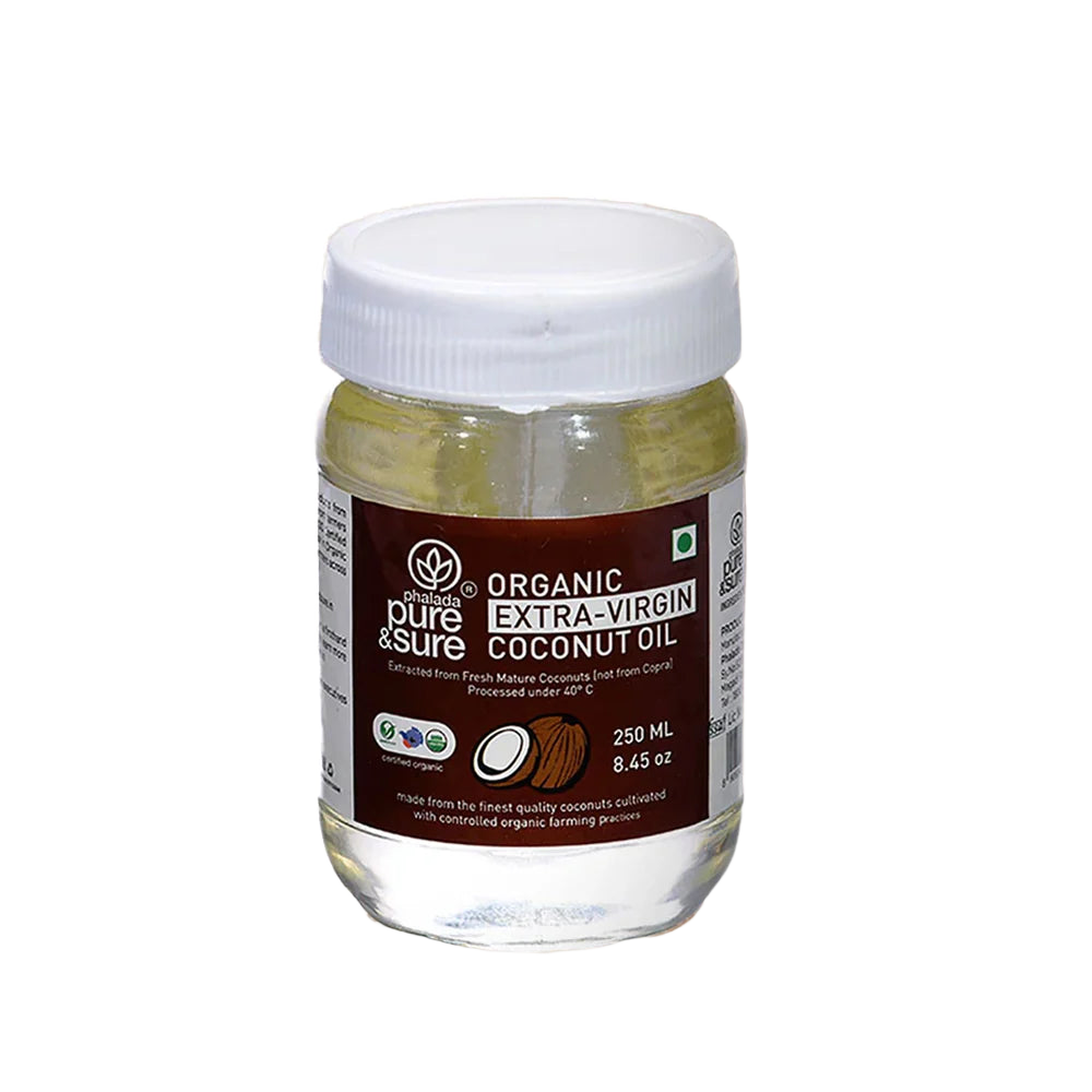 Organic extra virgin coconut oil jar, front of pack