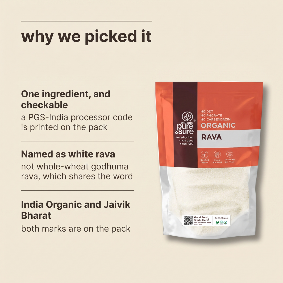 Why Purepicked chose this rava