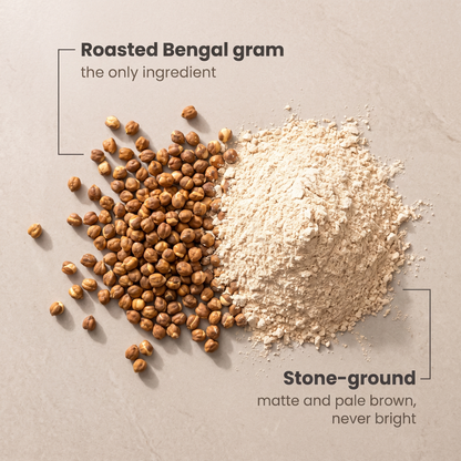 Roasted Bengal gram and sattu flour, one ingredient