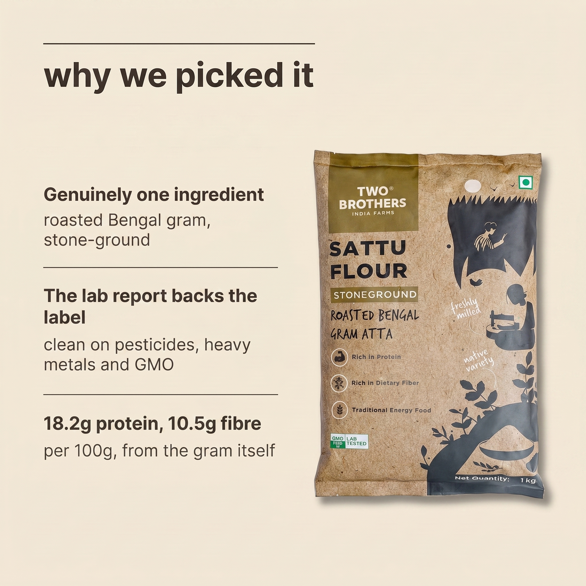 Why Purepicked chose this sattu atta
