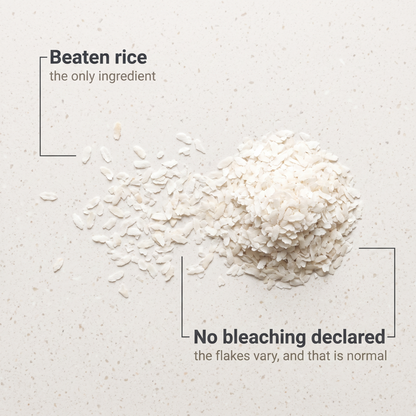 Beaten rice flakes, one ingredient