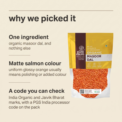 Why Purepicked chose this masoor dal
