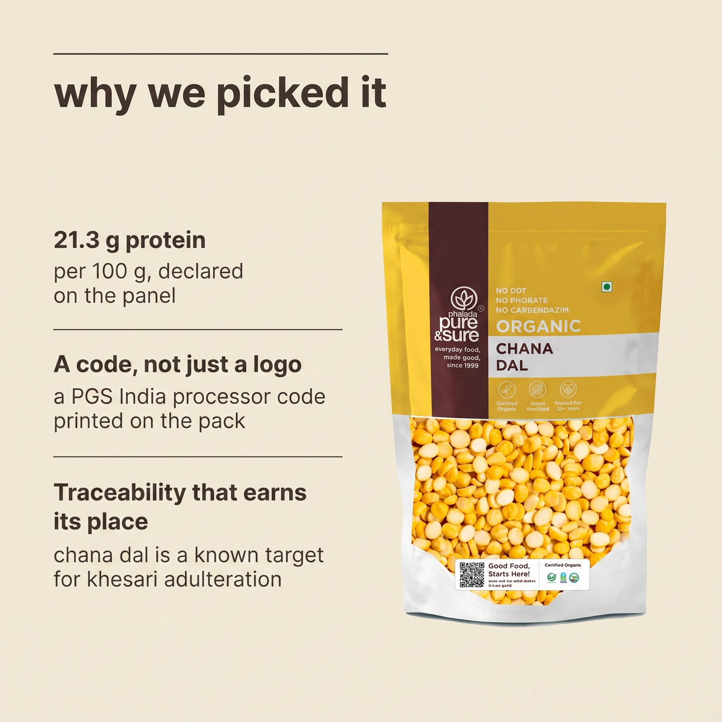 Why Purepicked chose this chana dal