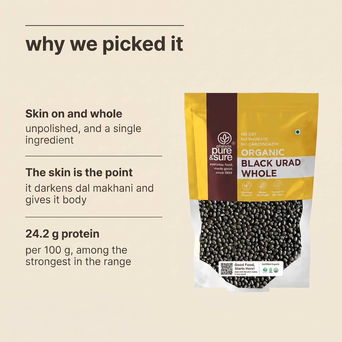 Why Purepicked chose this black urad
