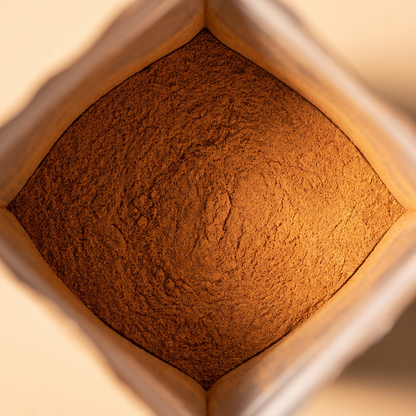 Close-up of the cinnamon powder inside the pack