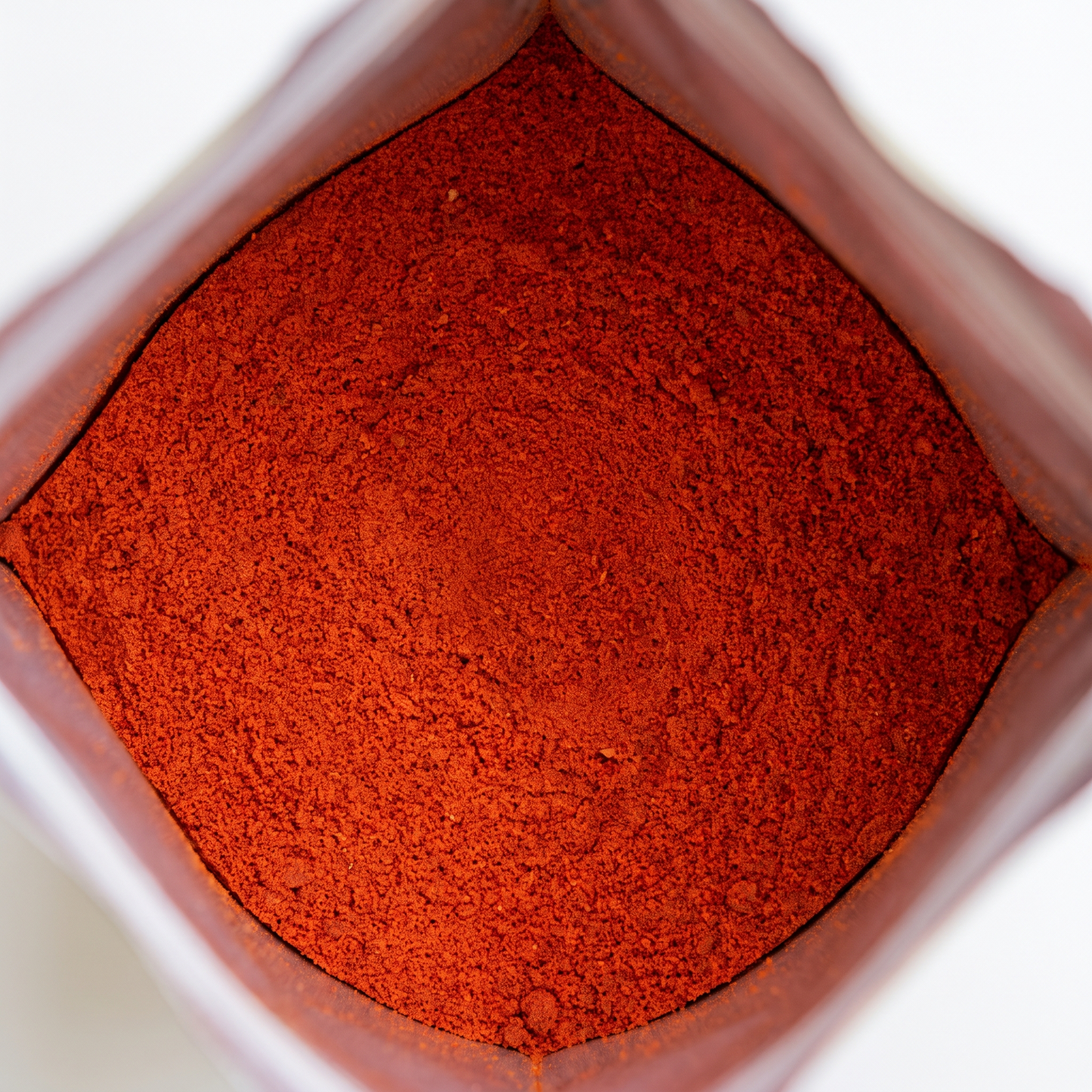 Close-up of the chilli powder inside the pack