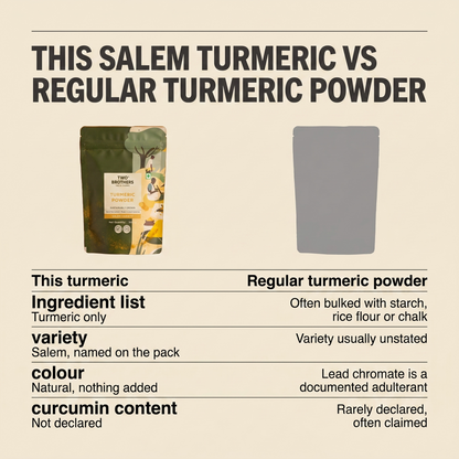 This Salem turmeric compared with regular turmeric powder
