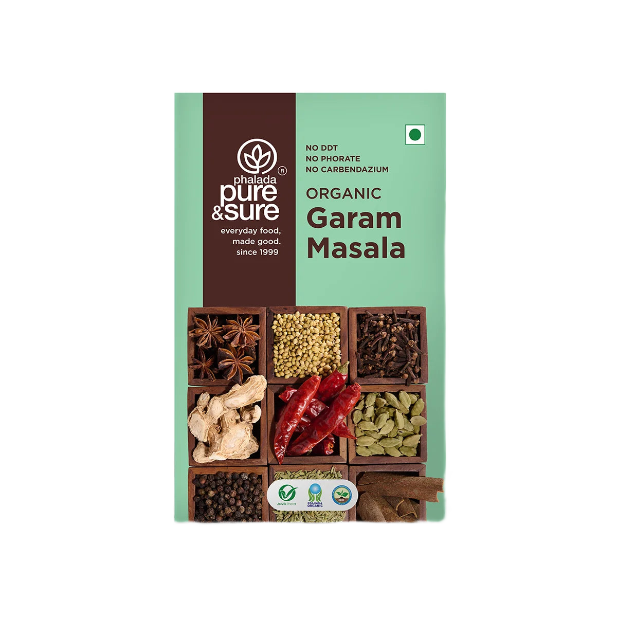 Pure & Sure organic garam masala carton