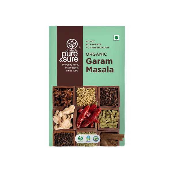 Pure & Sure organic garam masala carton