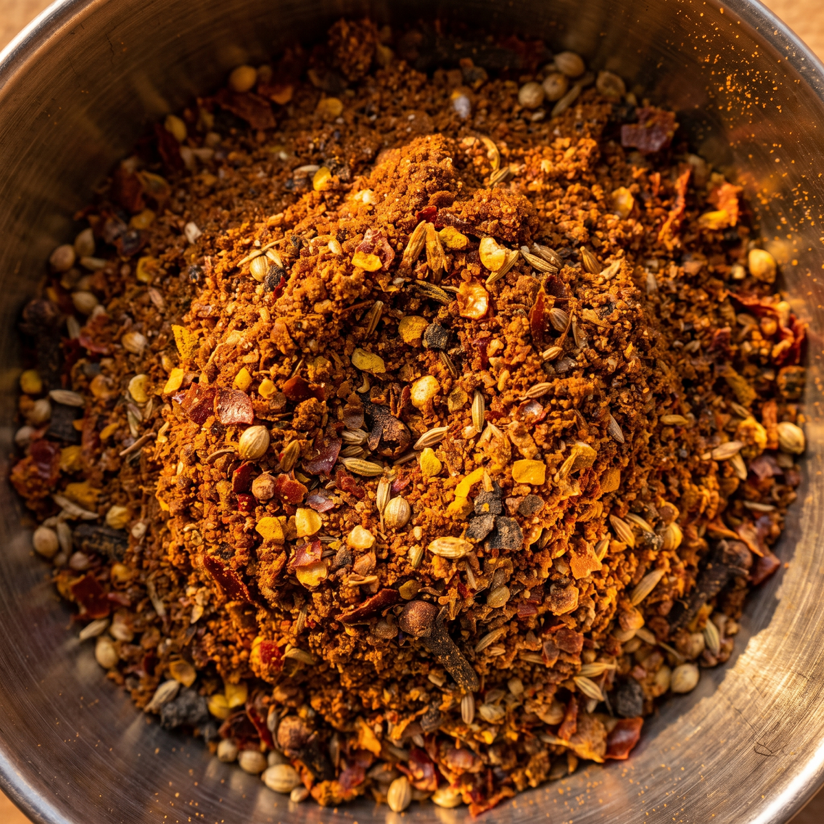 Close-up of the blend, with the individual spices visible