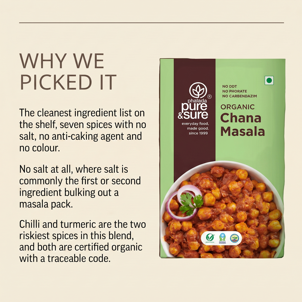 Why Purepicked chose this chana masala