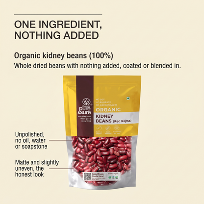 One ingredient, nothing added: organic kidney beans