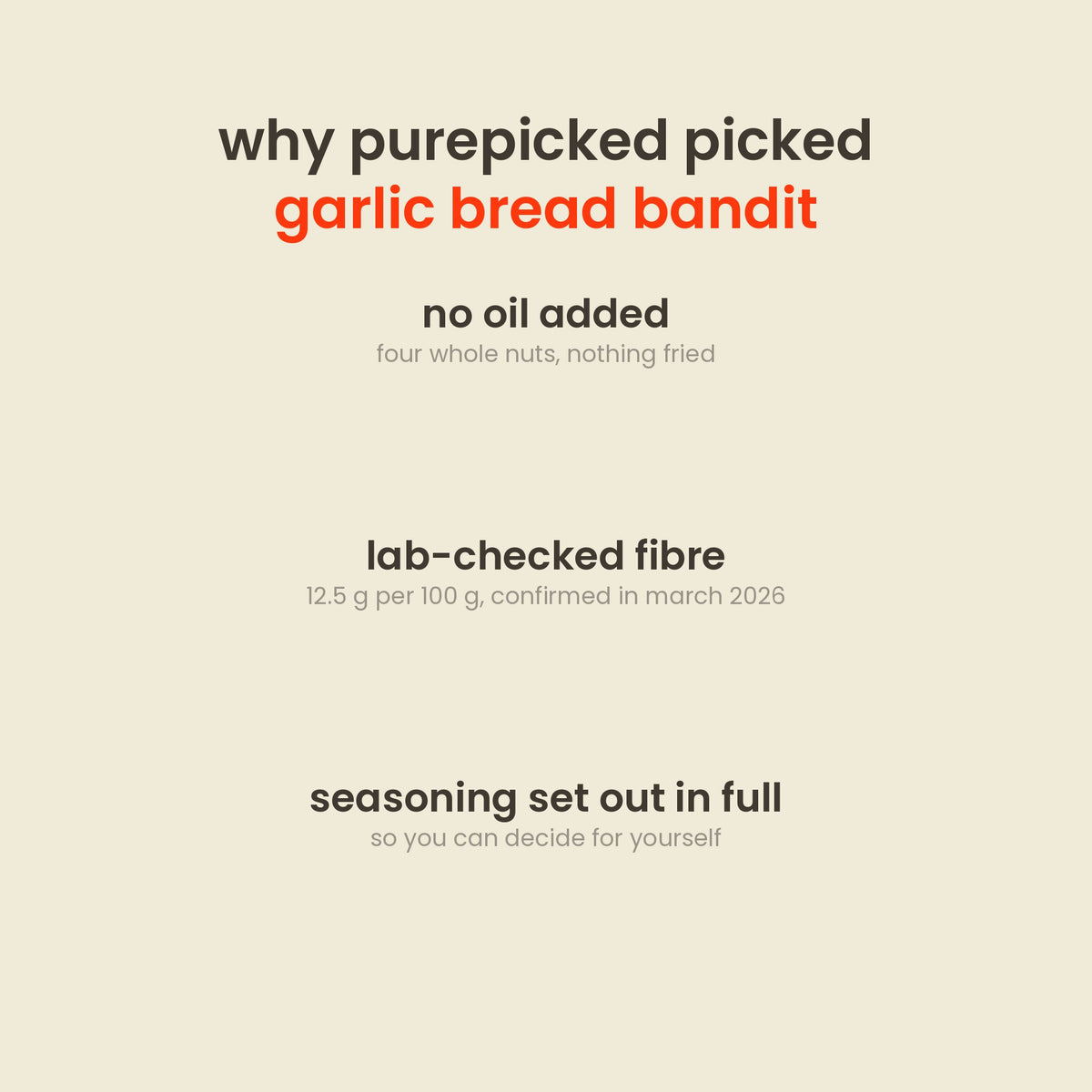 Why purepicked picked Garlic Bread Bandit Nut Mix