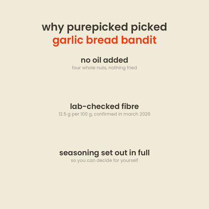 Why purepicked picked Garlic Bread Bandit Nut Mix