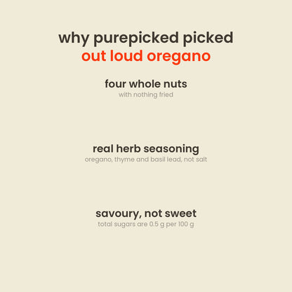 Why purepicked picked Out Loud Oregano Nut Mix