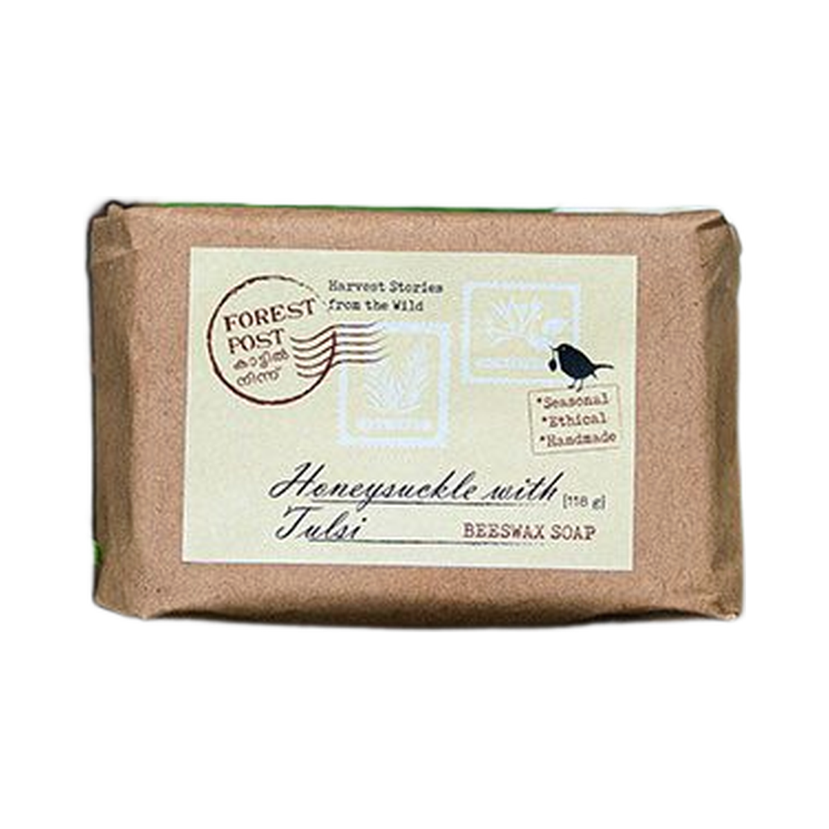 Forest Post Honeysuckle with Tulsi soap, carton on a white background
