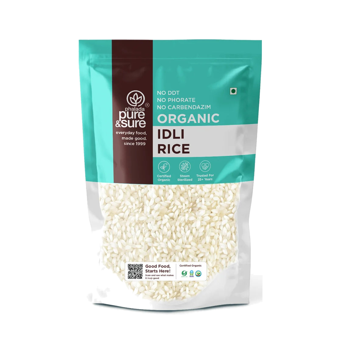 Pure & Sure Organic Idli Rice pack, front