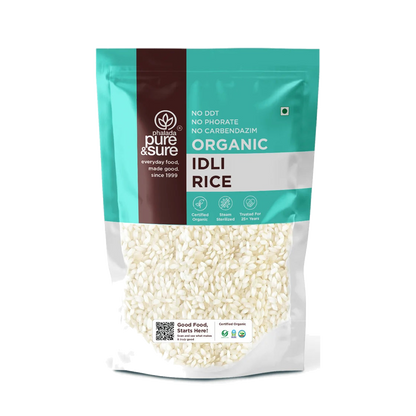 Pure & Sure Organic Idli Rice pack, front
